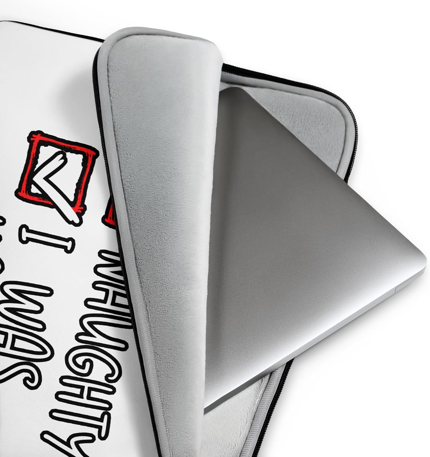 Nice Naughty I was Hangry Christmas List Xmas Santa Claus Graphic Laptop Sleeve image 2