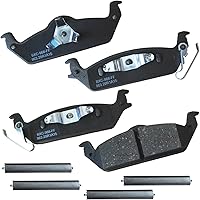 Vista 147 de Pastillas de freno traseras cerámicas Bendix Premium SBC1337 para Cadillac CTS 2014-2008, SRX 2016-2010, Chevrolet Camaro 2015-2010, Saab 9-4X 2011