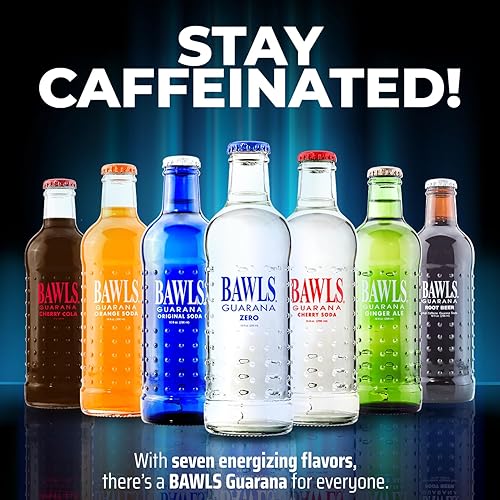Miniatura 7 de BAWLS Guarana Zero, BAWLS - Bebida de guaraná, refresco de guaraná, refresco alimentado con guaraná para energía, bebida con cafeína de alta