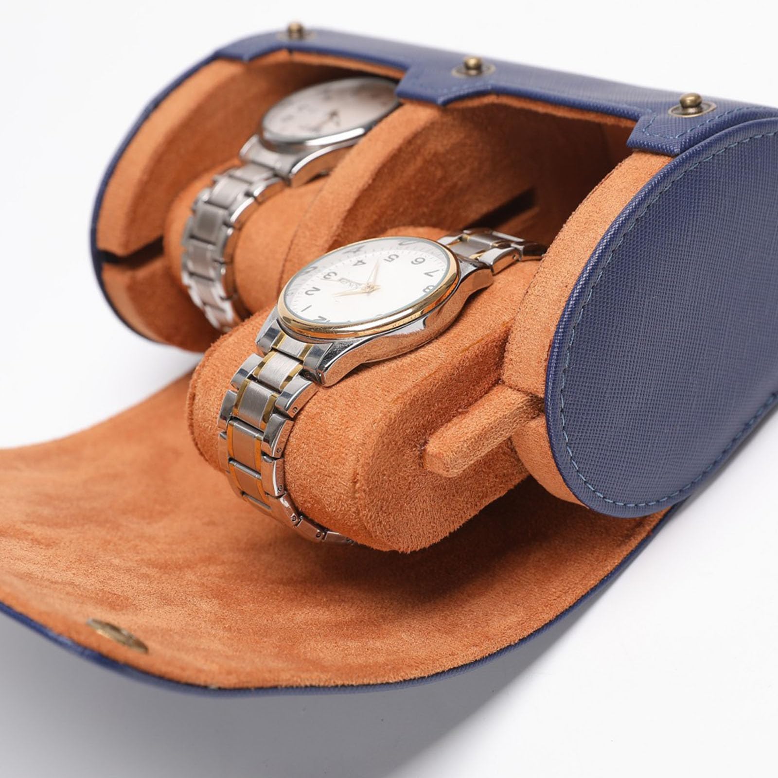 PURPLELILY Estuche de viaje para reloj, caja de almacenamiento para relojes de pulsera, almohadas extraíbles, contenedor de joyería para viajeros de negocios, contenedor de reloj, caja protectora