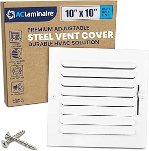 10x10 Vent Cover for Wall and Ceiling – Steel Return Air Grille for ...