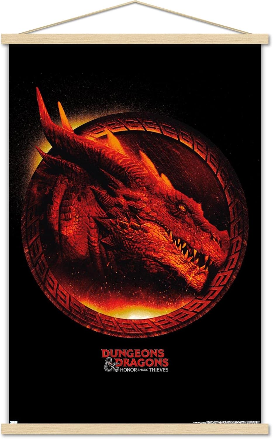 Trends International Dungeons & Dragons: Honor Among Thieves - Dragon Wall Poster, 22.37" x 34.00", Print and White Hanger Bundle