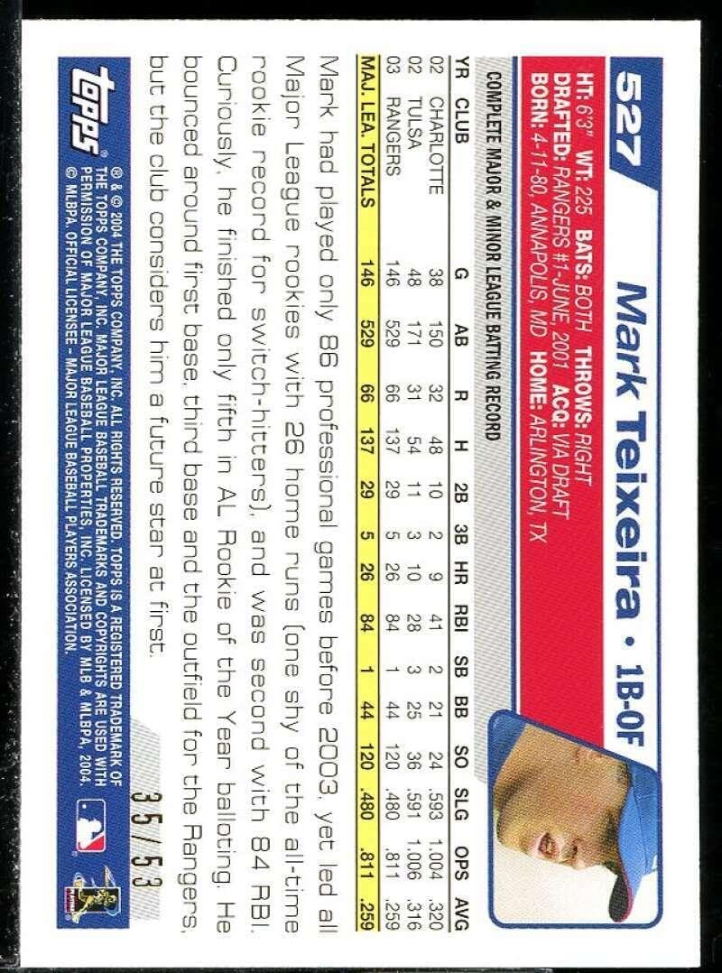 Mark Teixeira Card 2004 Topps #527 - Slabbed Baseball Cards
