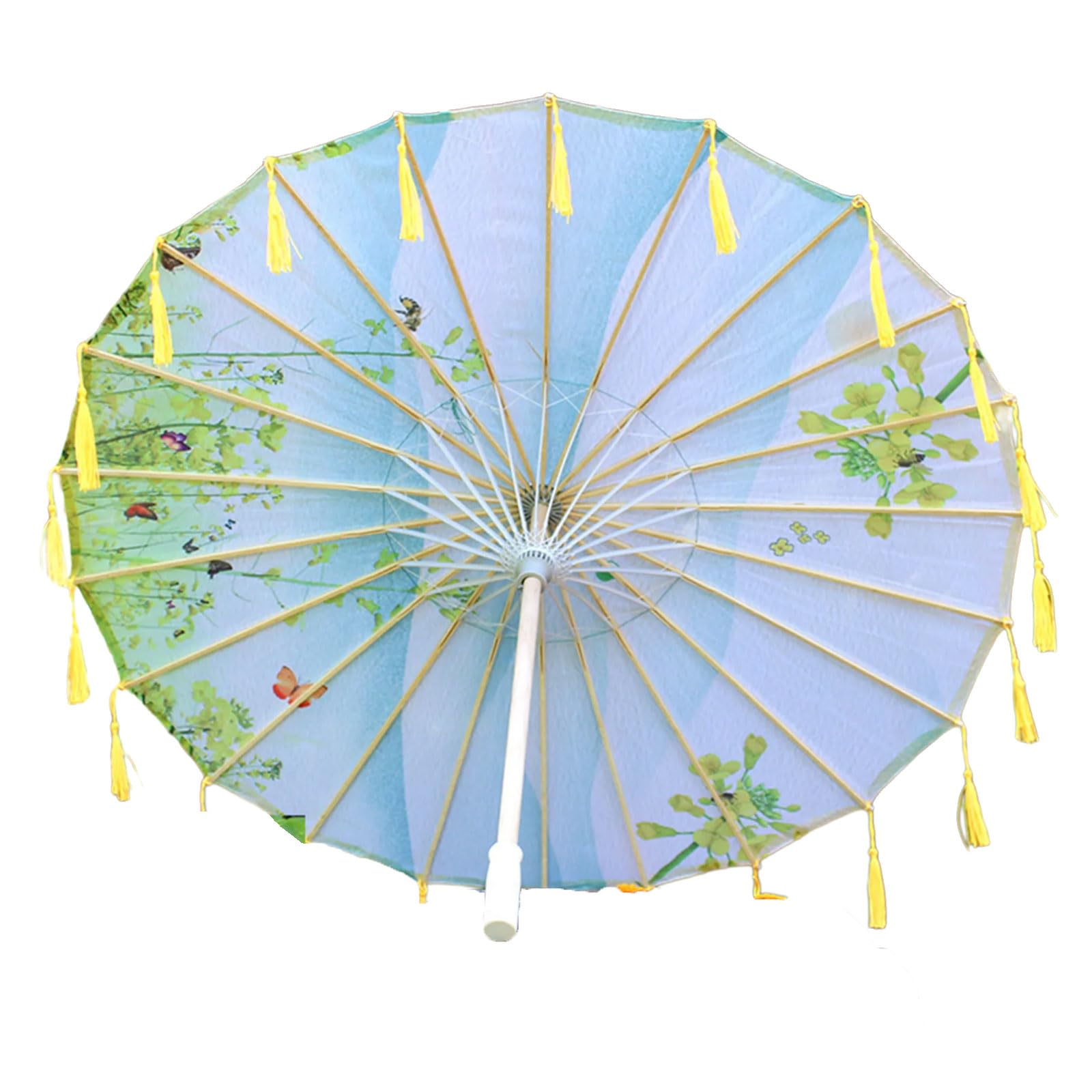 Buxuaaaa Umbrella Chinese Umbrella Dance Tassels Silk for Wedding Traditional Parasol Chinese Art Dance