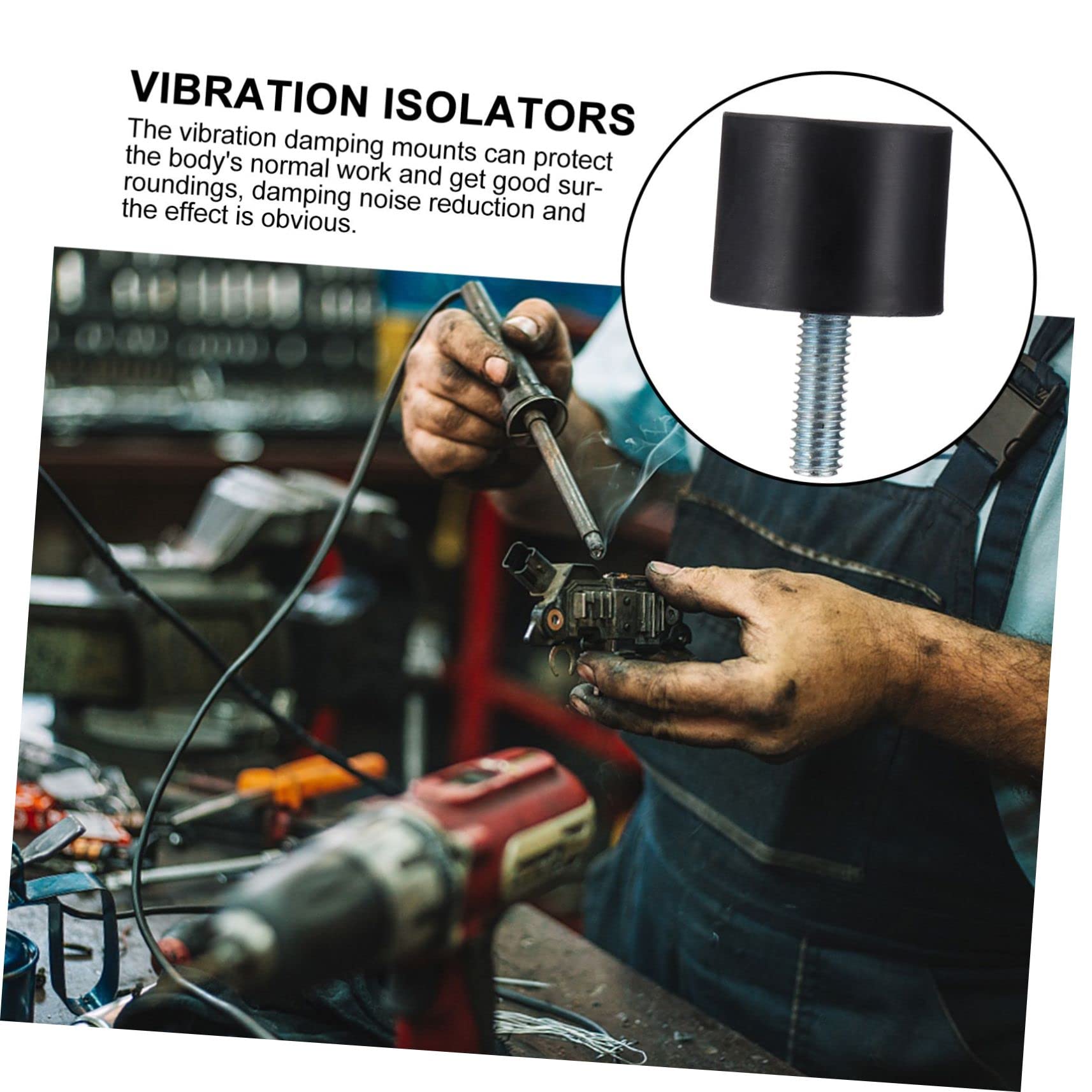 iplusmile 52piezas Soporte De Goma Antivibración Para y Amortiguadores De Caucho Para Aislamiento De Vibraciones y Reducción De Equipos De Energía