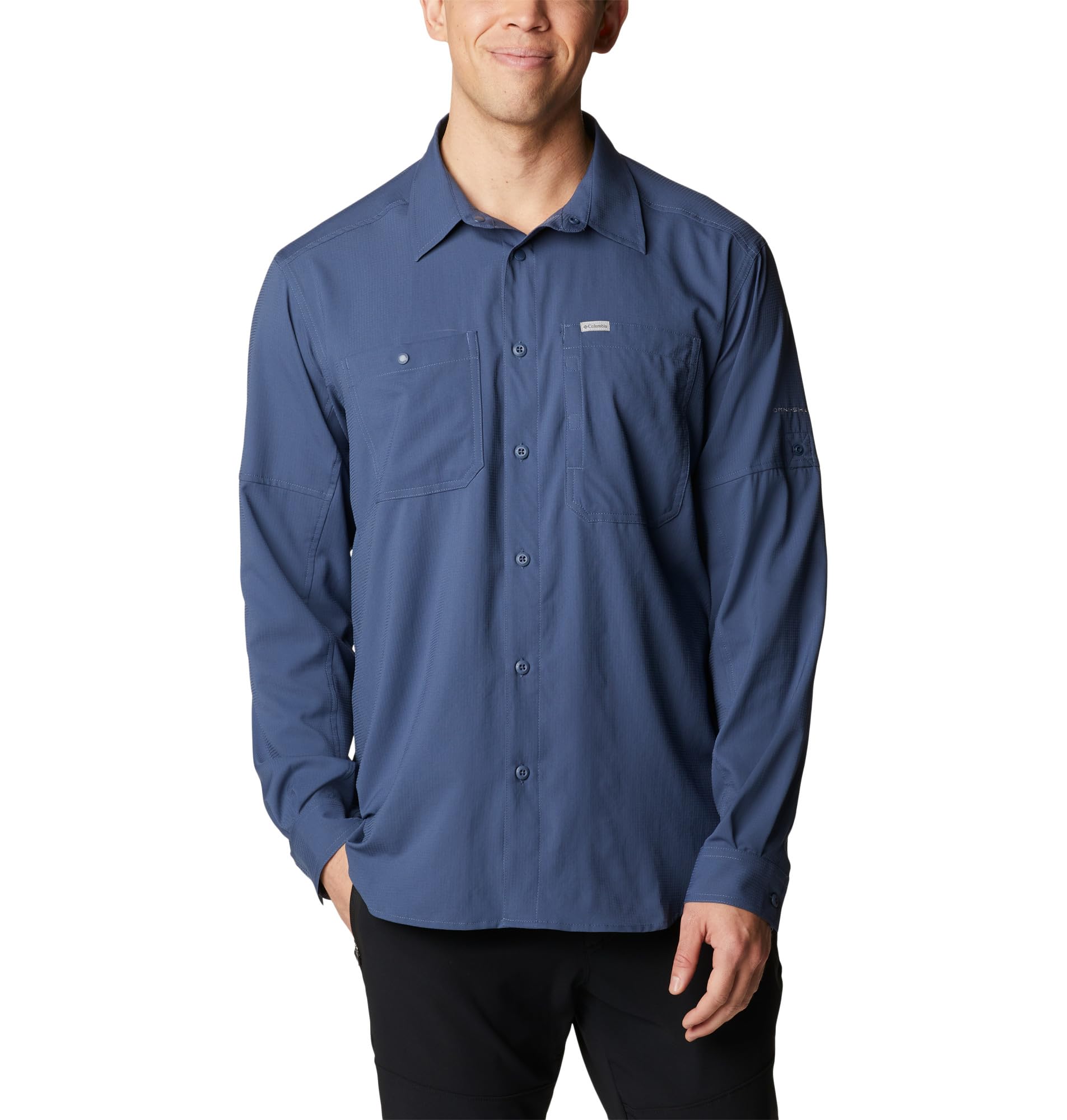 Mens Silver Ridge Utility Lite Long Sleeve Shirt, Dark Mountain, M
