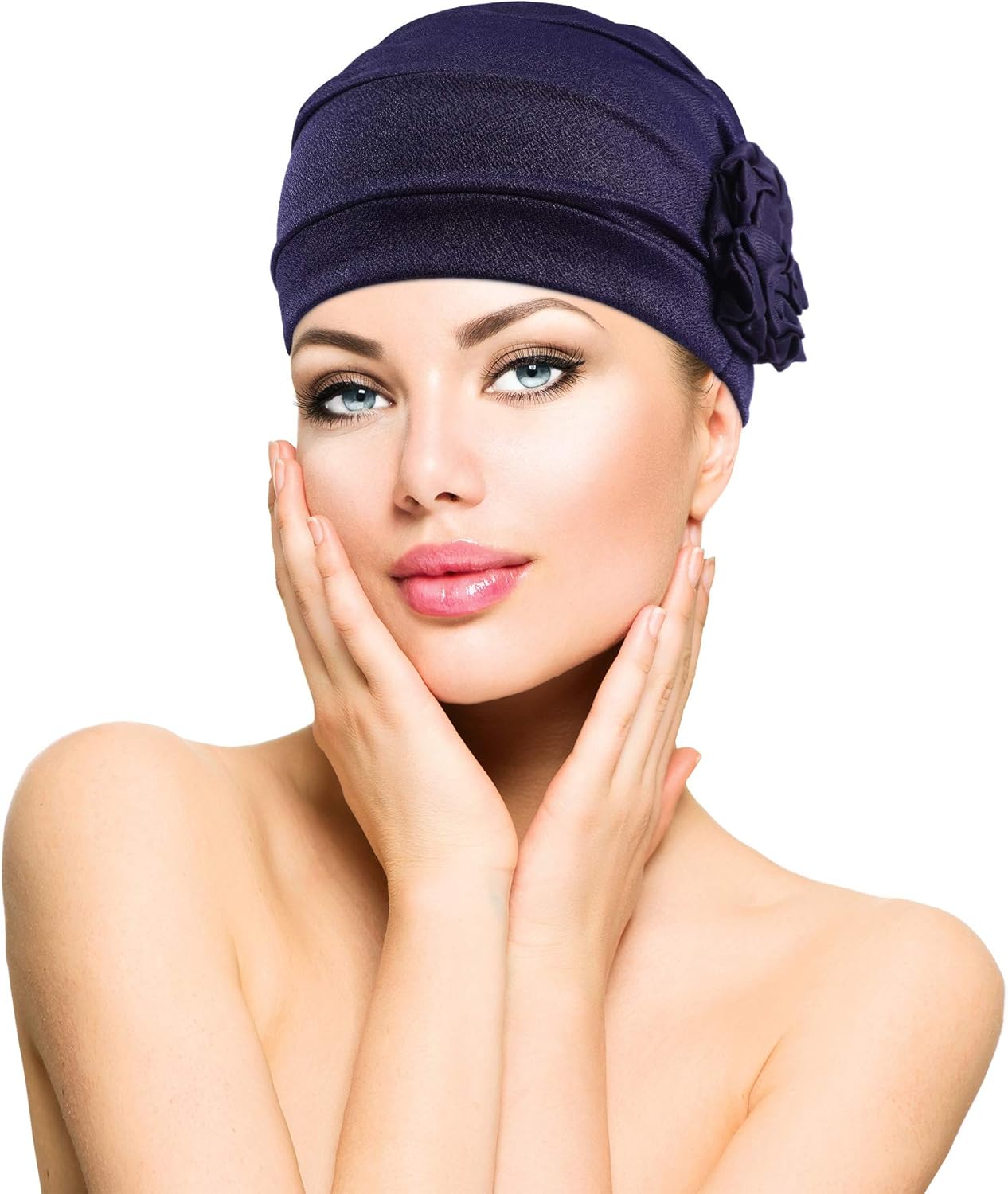 6 Pieces Women Turban Flower Caps Elastic Beanie Headscarf Vintage Headwrap Hats Cancer Caps for Women Chemo(Vintage Colors) - Image 7