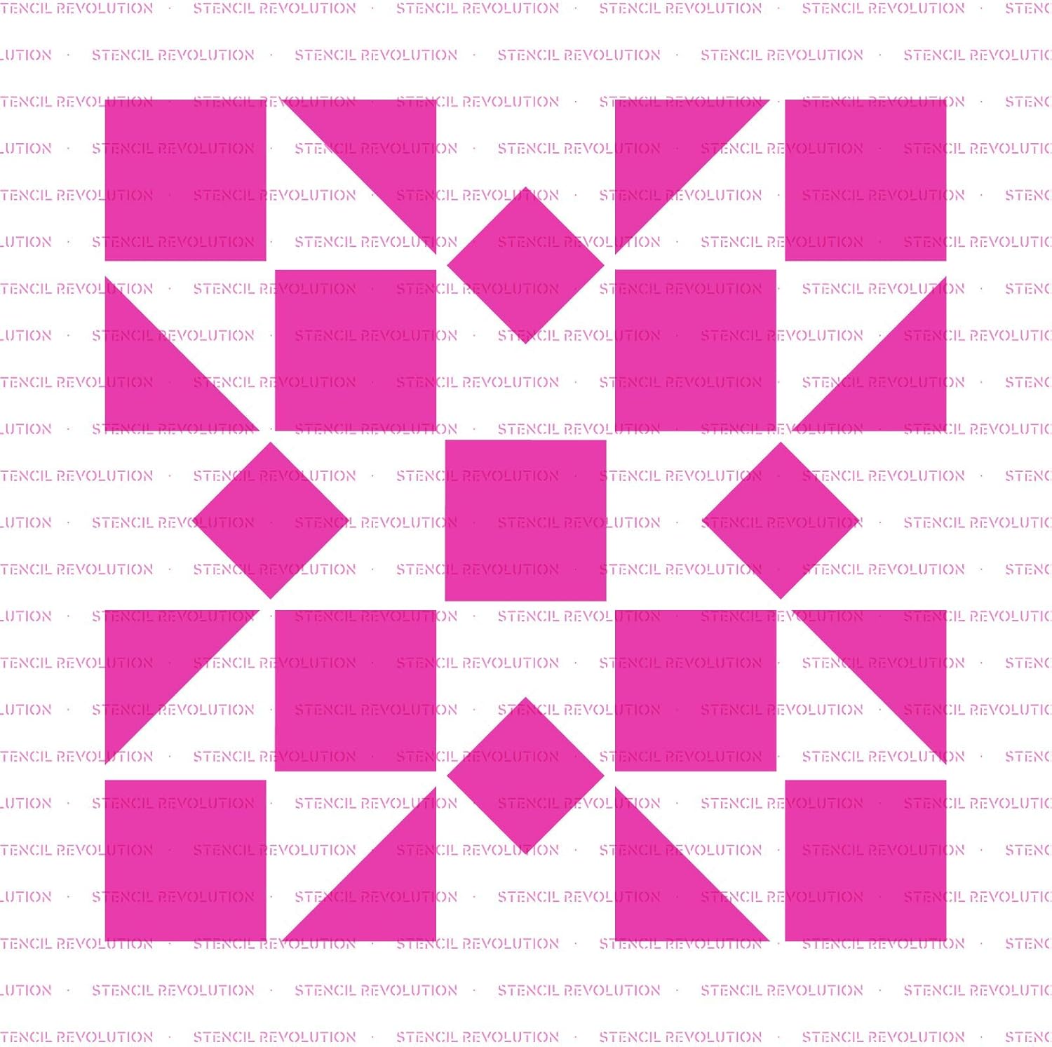 Kaleidoscope Quilt Block Stencil - Homemade Stencils, Wallpaper Stencils, Quilt Stencil, Quilting, Cool Stencils