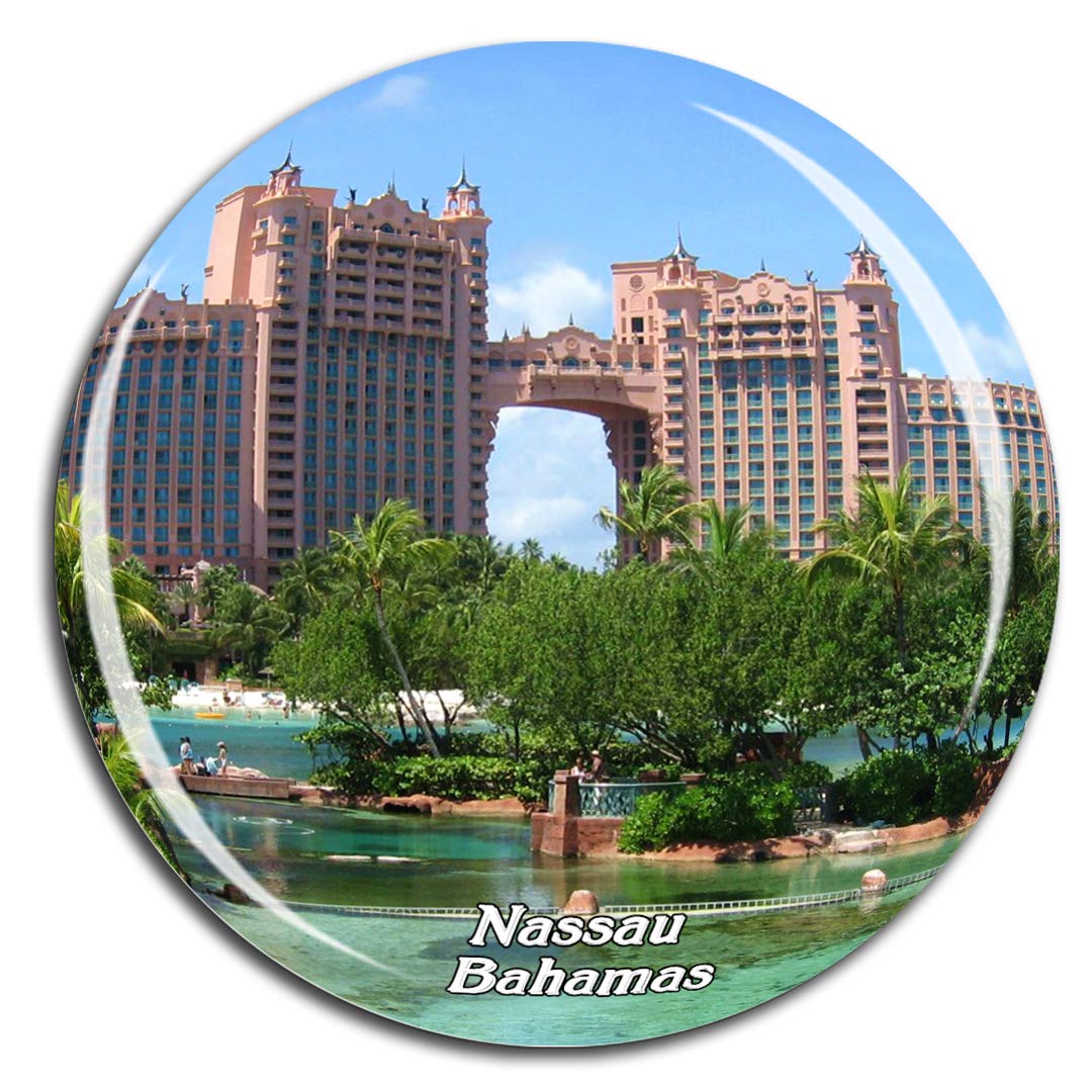 Weekino Atlantis Nassau Bahamas Caribbean Sea Fridge Magnet 3D Crystal Glass Tourist City Travel Souvenir Collection Gift Strong Refrigerator Sticker