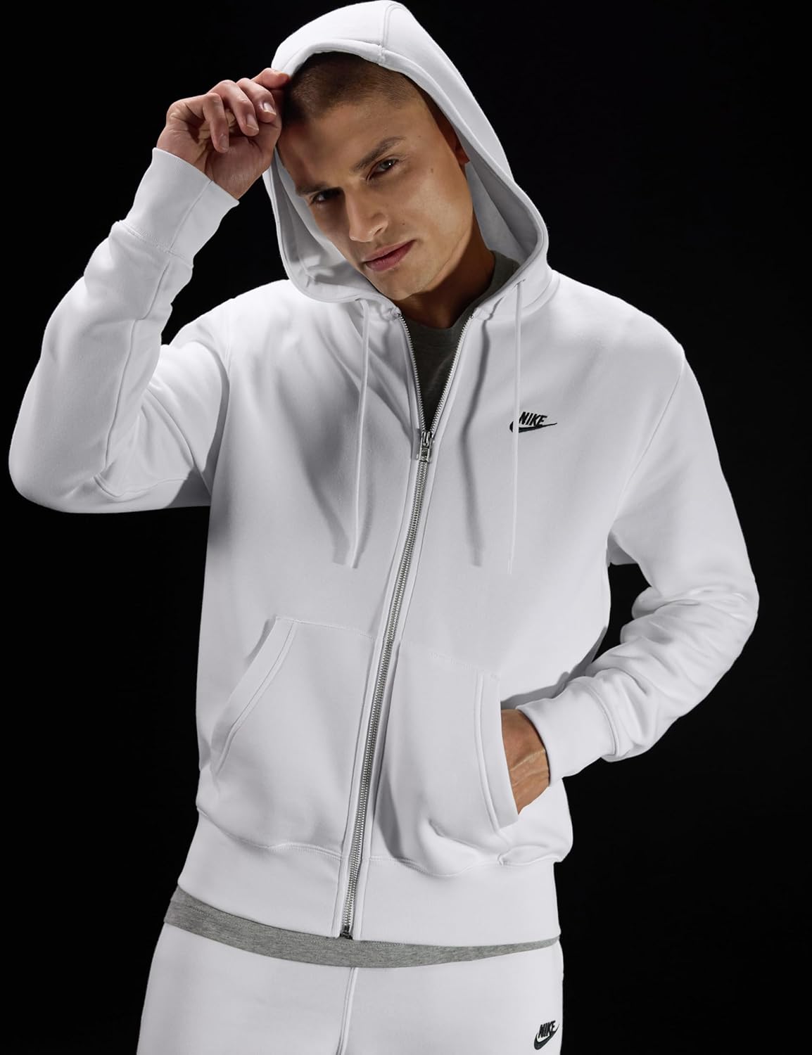 Nike Men's Club Full-Zip Fleece Hoodie - Image 2