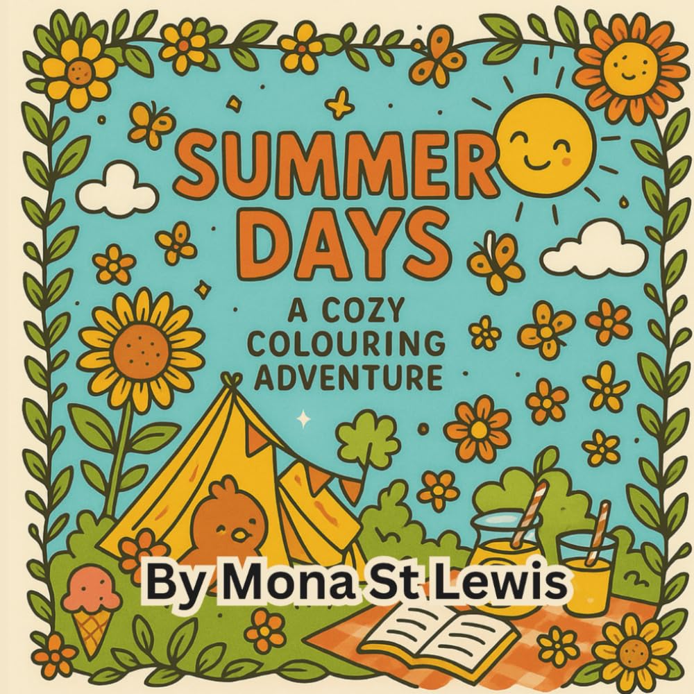 Summer Days Colouring Book for Kids 30 Fun and Cozy Summer Colouring Pages for Children: A Cute and Cheerful Summer Colouring Adventure Filled with Sunshine, Nature, and Fun