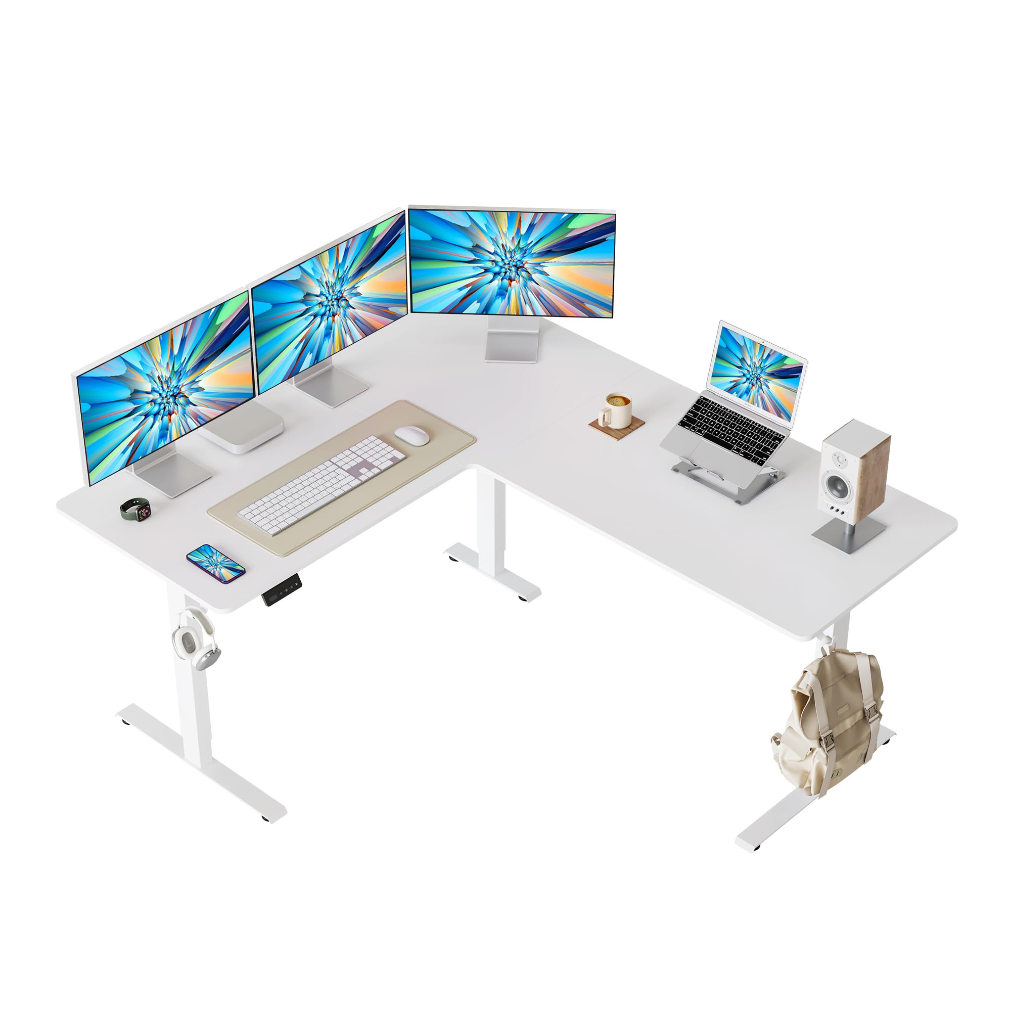 Amazon.com: Cubiker L Shaped Standing Desk - 63 x 55 Inch Electric