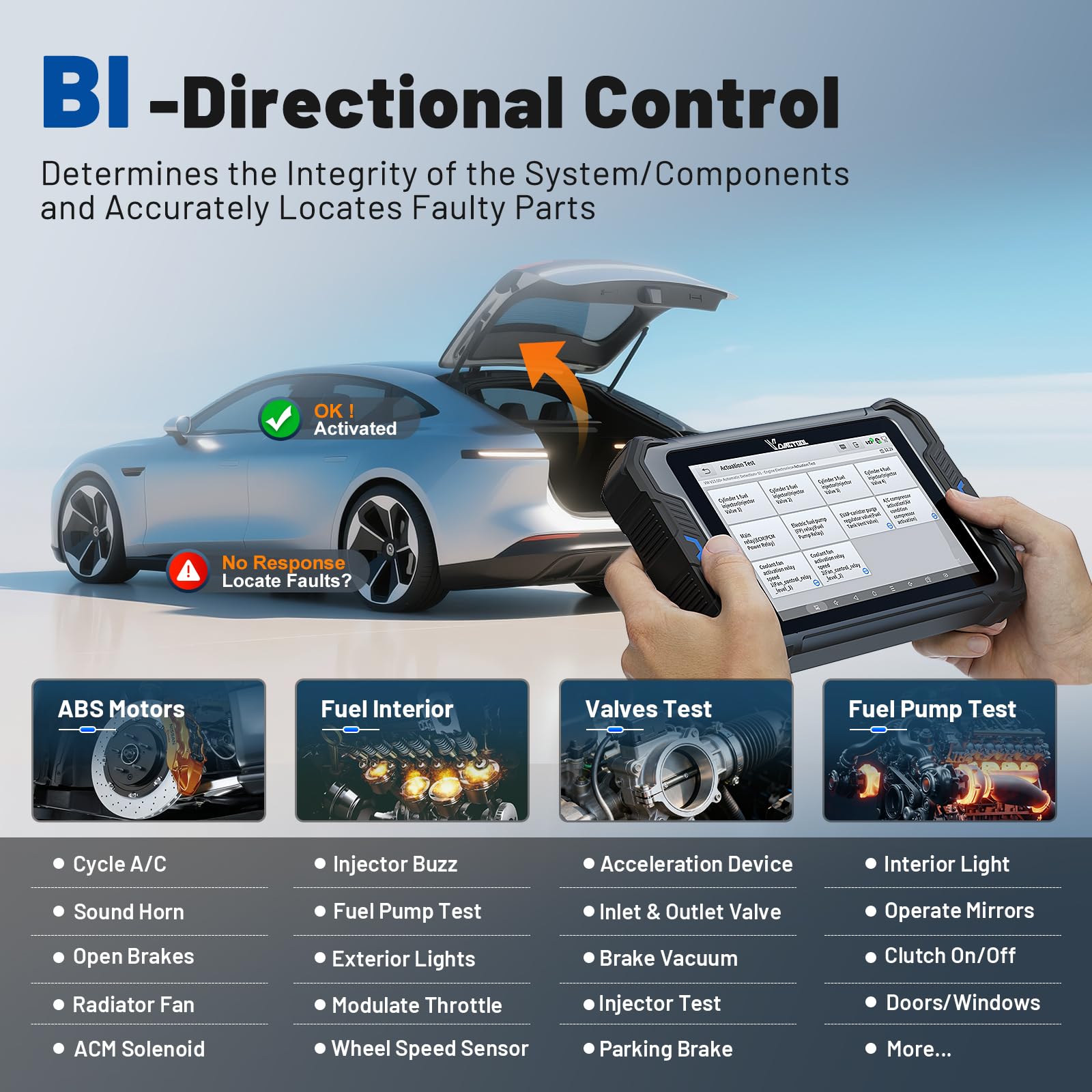 Bidireccional Diagnosis Coche VDIAGTOOL VD80 BT, Escáner OBD2 con mapeo de topología, OBD2 diagnóstico Todo Sistema y 42+ Reinicio, programación ECU, FCA, Can FD/DoIP y 3 años de actualizaciones