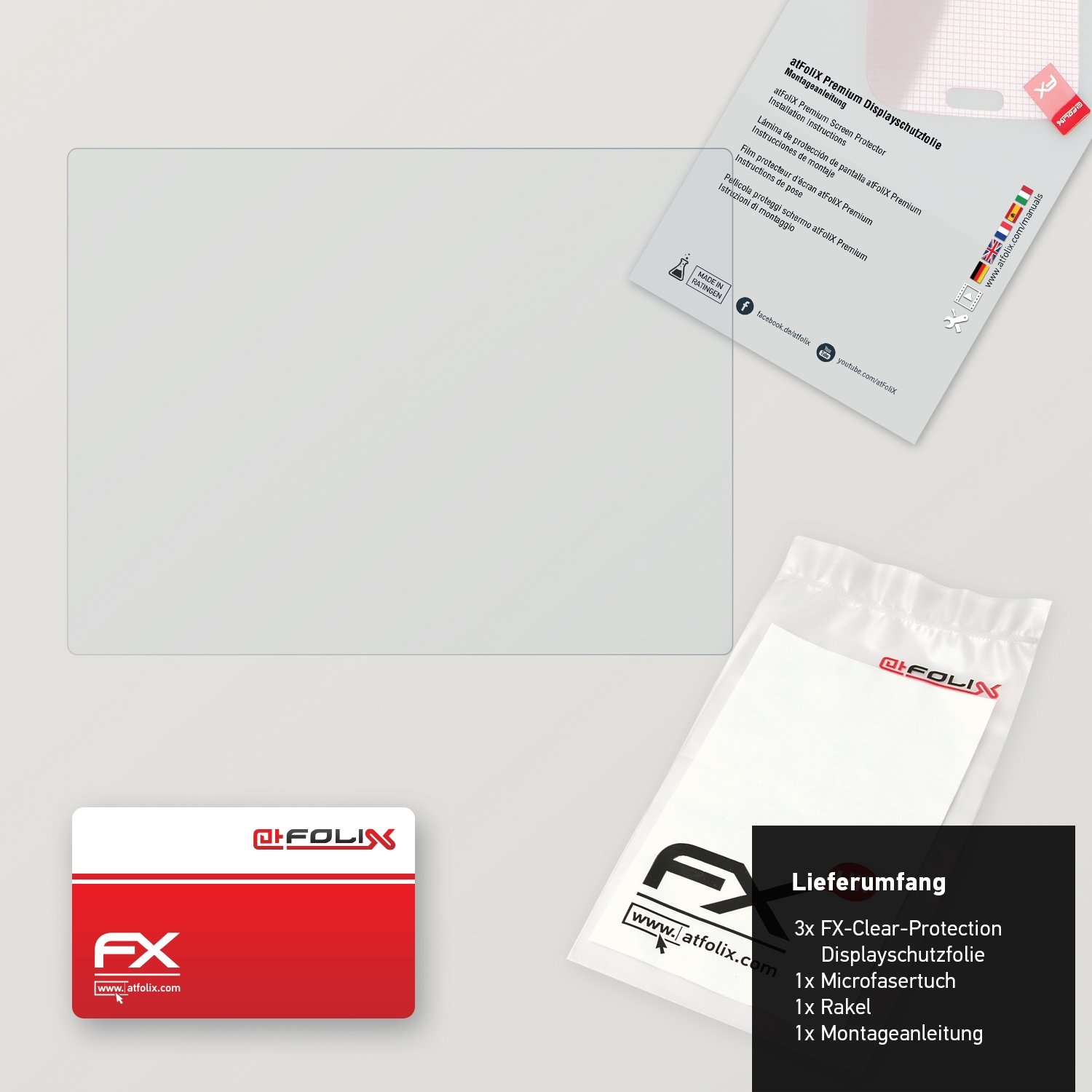 atFoliX Screen Protection Film compatible with Canon Digital IXUS 265 HS/PowerShot ELPH 340 HS Screen Protector, ultra-clear FX Protective Film (3X)