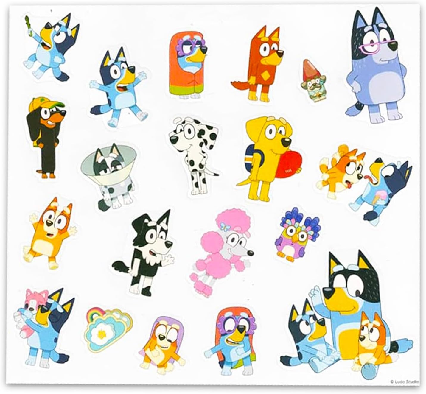 Bluey Plush Shoulder Hand Bag Set - Bundle with 3D Plushie with Adjustable Strap Plus Stickers, More | Bluey Plush Purse for Kids, Girls
