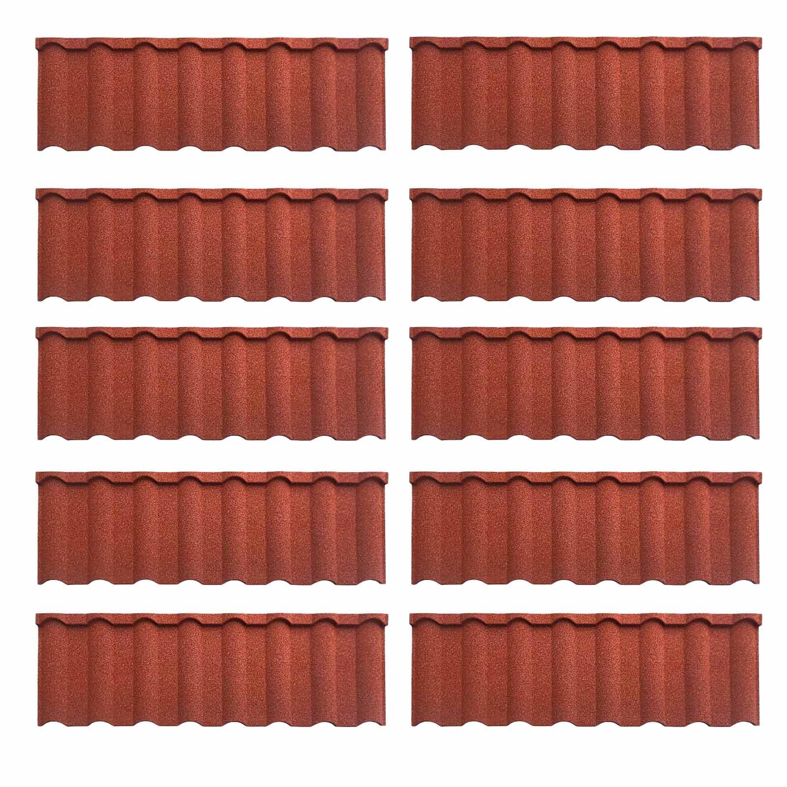 Tejas de metal para techos, tejas grandes corrugadas, 52.7 x 16.5 pulgadas, acero galvanizado, cubierta superior impermeable y resistente para pérgola, garajes, cobertizos