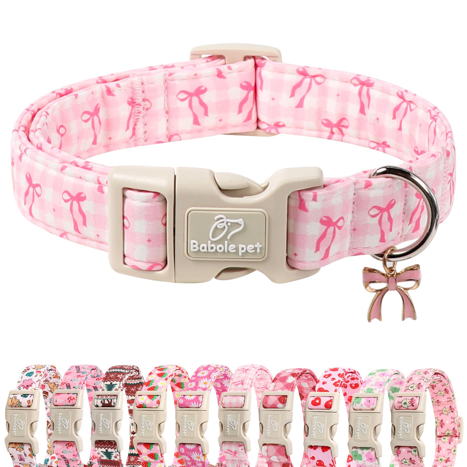 Girl Dog Pink Plaid Collar