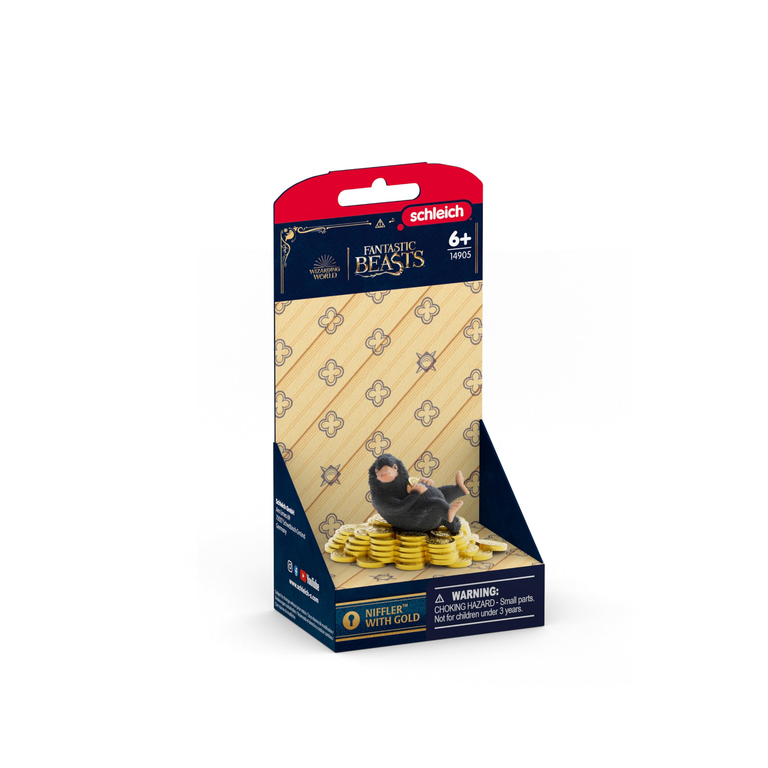 Schleich Harry Potter - Niffler with Gold Figurines - Collectable Wizarding World Figures - Fantastic Beasts Toys for Kids Ages 6+ | 14905