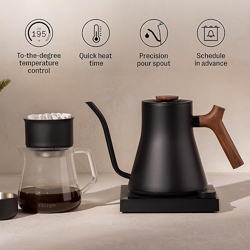 Miniatura 10 de Fellow Stagg EKG Pro Studio - Hervidor eléctrico de cuello de cisne para verter café y té acero inoxidable calentamiento rápido negro mate 09 litros
