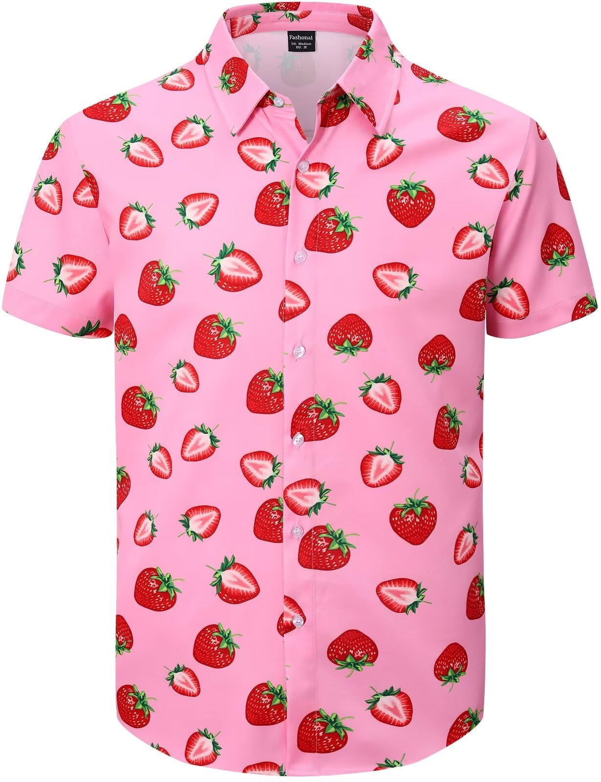 Men's Hawaiian Shirt Button Down Summer Short Sleeve Shirt