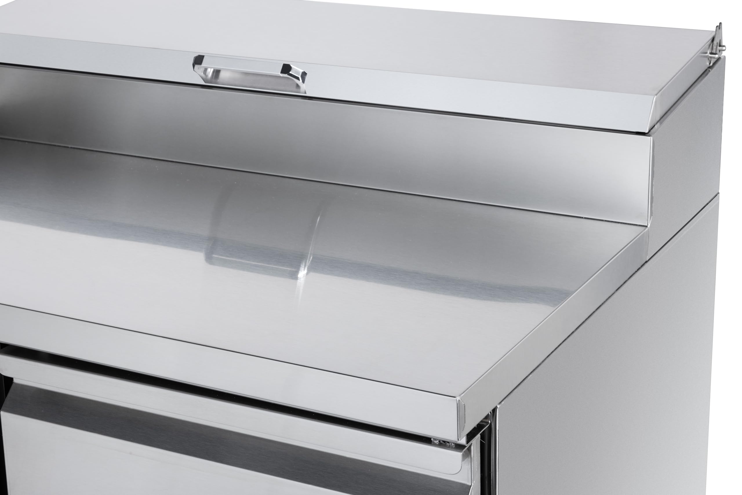 METRO Professional Mesa Refrigerada para Ensaladas GSD3600, Mesa frigorífica de Acero Inoxidable Profesional, Preparación de Ensaladas, 90 x 70 x 104 cm, Plata, 261 L