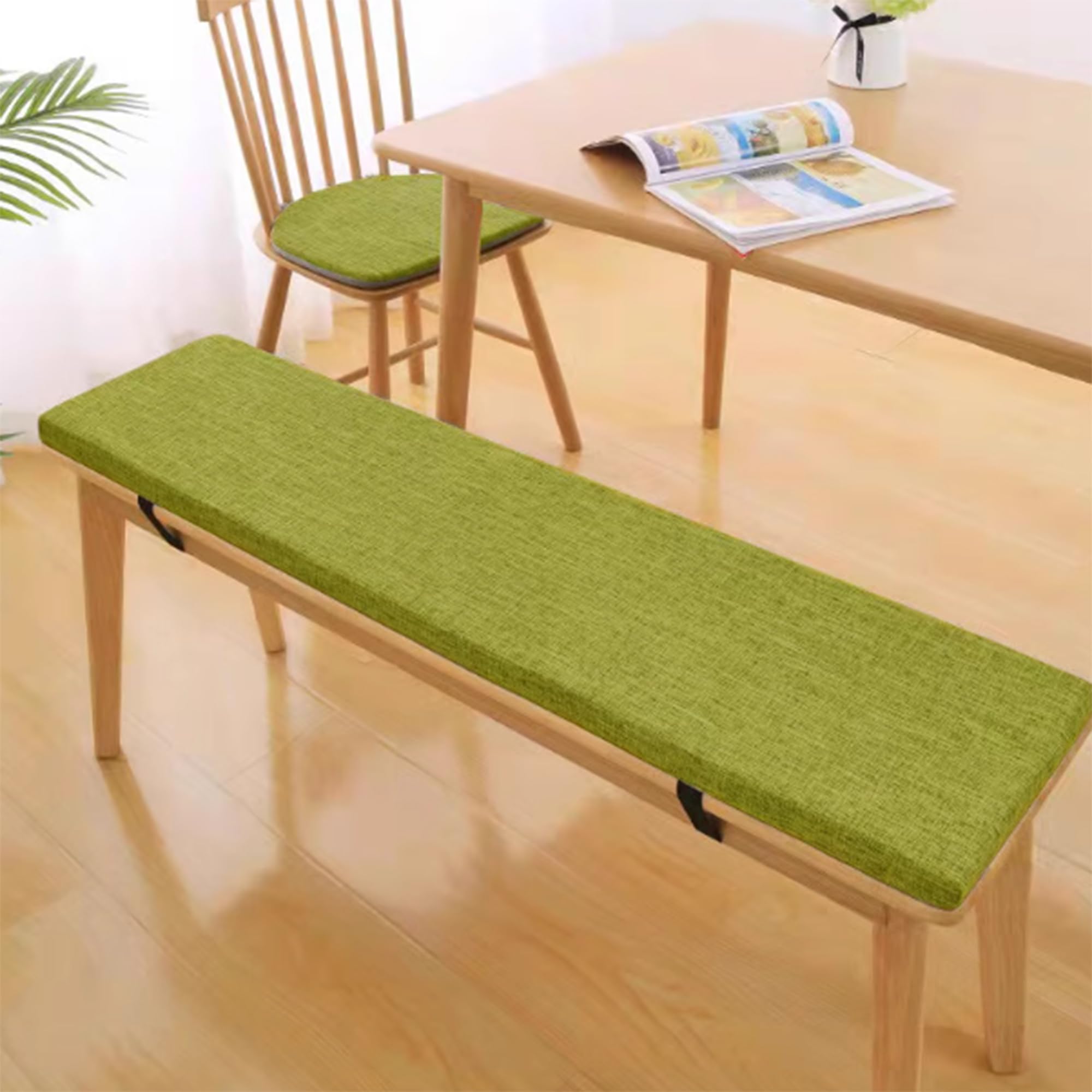 Coussin de banc intérieur et extérieur résistant contre l'inconfort vert