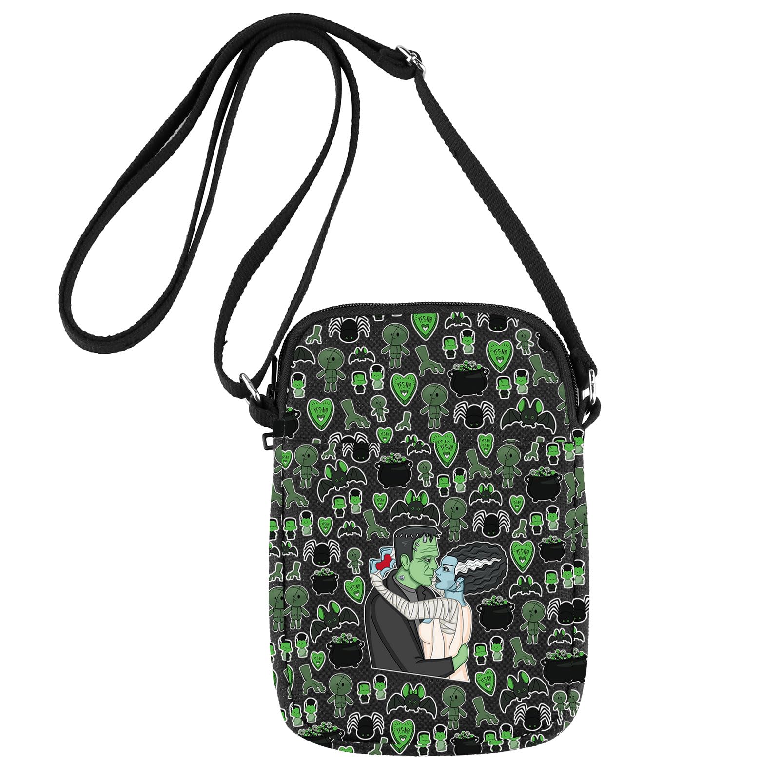 G2TUP Horror Monster & Bride Crossbody Bag Horror Couple Gift Horror Monsters Bride Shoulder Bag