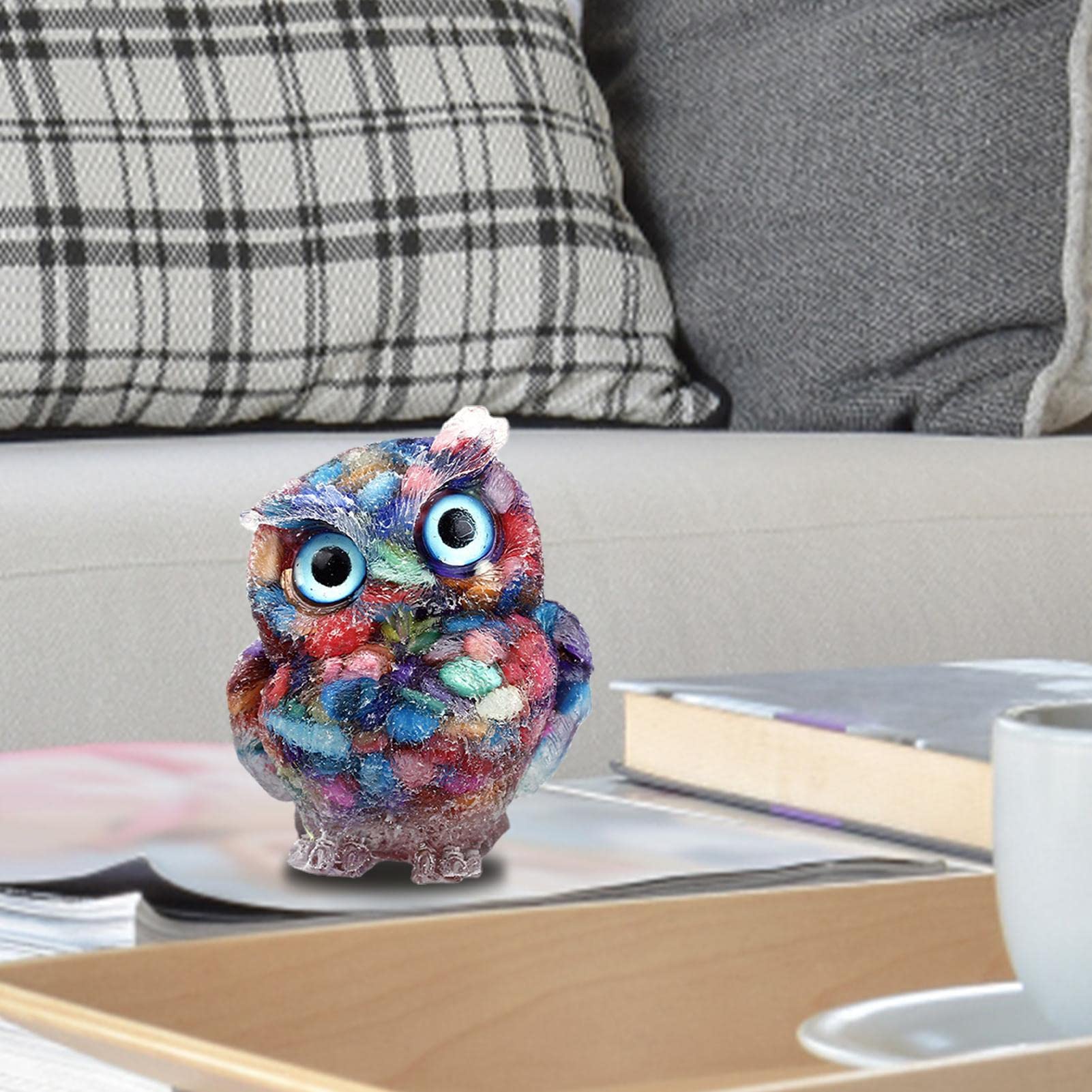 Amazon.co.jp: フクロウの置物 | 写真 クリスタルフクロウ現実的な外観