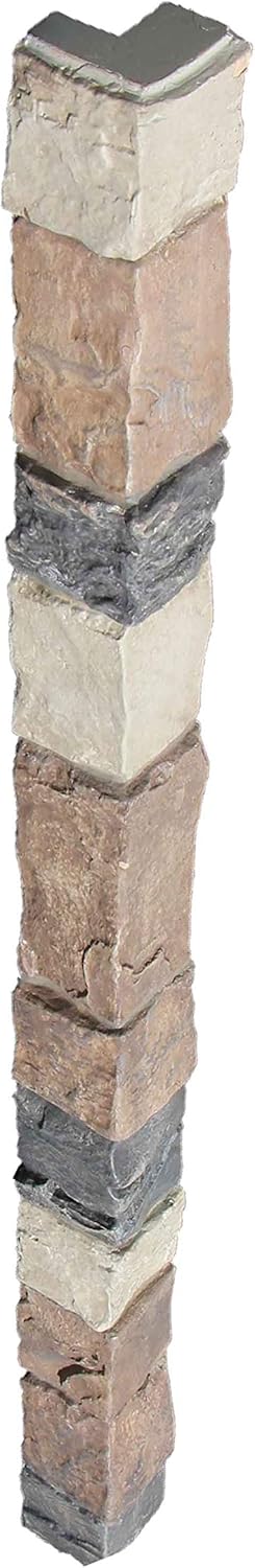 Universale Outside Corner 48 in. x 3-1/2 in. Used with Lightning Ridge, Earth Valley, Canyon's Edge Faux Stone Wall Covering/Siding Panel Finished in Nature Spirit