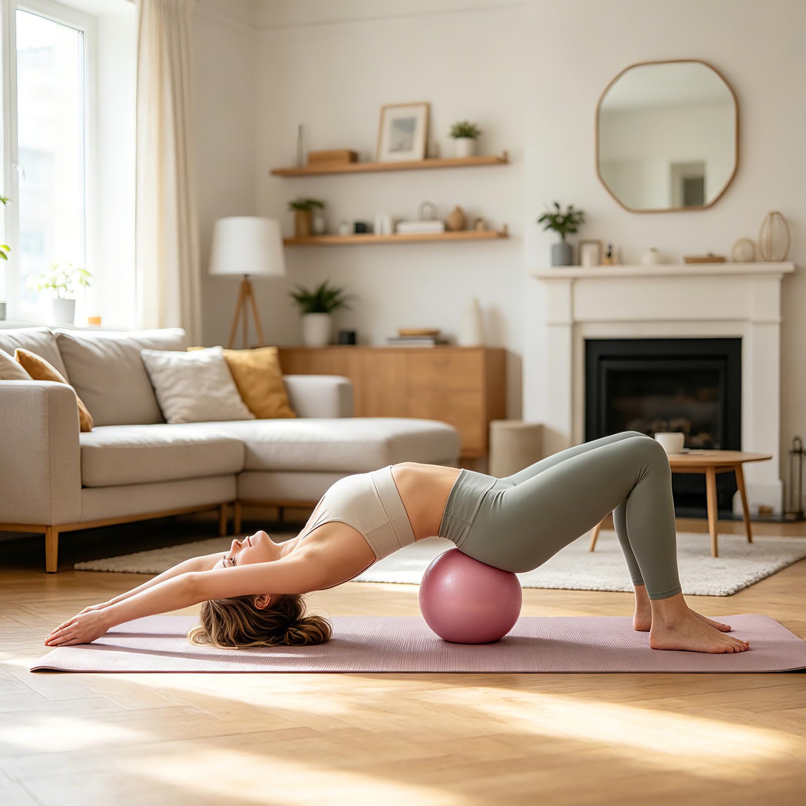 4 małe piłki do pilatesu, 25 cm, mała piłka gimnastyczna z dmuchawą, odporna na zużycie, wybuchowa, przyjazna dla skóry, piłka gimnastyczna do pilatesu i jogi, akcesoria do studia fitness, domu, biura