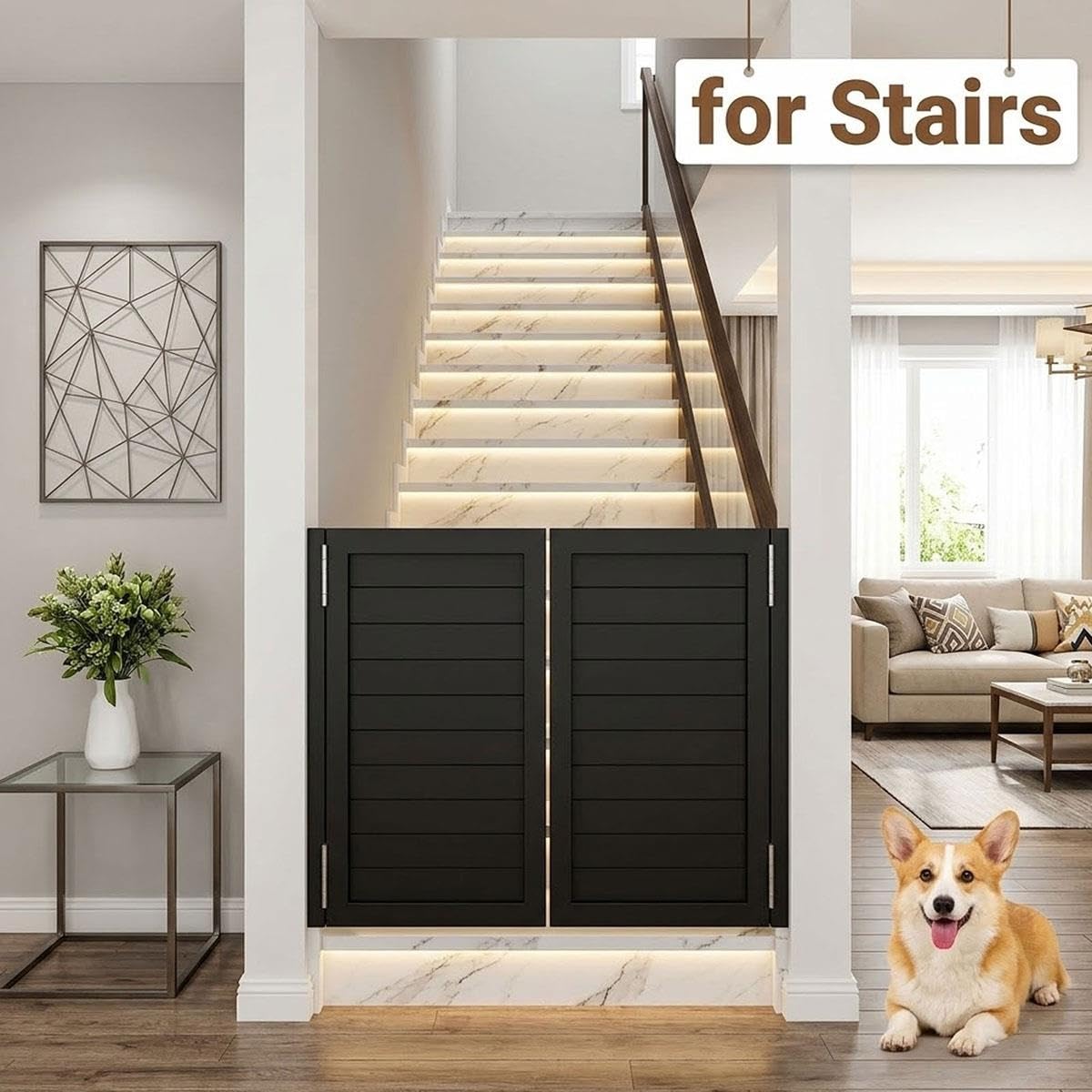 Générique Saloon Porte Battante en Bois Massif - Porte Battante Double - Style Western Cowboy Porte, Porte de Séparation Bar pour Escalier Salle de Bain Cuisine Chambre Balcon(Yellow,W82 cm X H100cm)