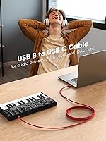 Vista 3 de CableCreation Cable de impresora USB B a USB C de 6.6 pies, cable MIDI a USB C, cable de impresora de nailon tipo C a tipo B 2.0 para MacBook, iPad