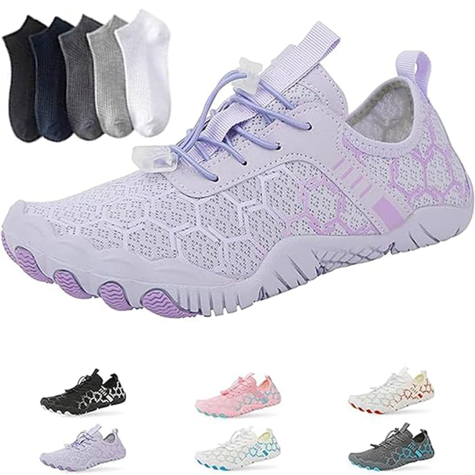 Hiking Womens Men, Pro Barefoot Shoes with Wide Toe Box, Healthy and Non-Slip Breathable Barefoot Shoes