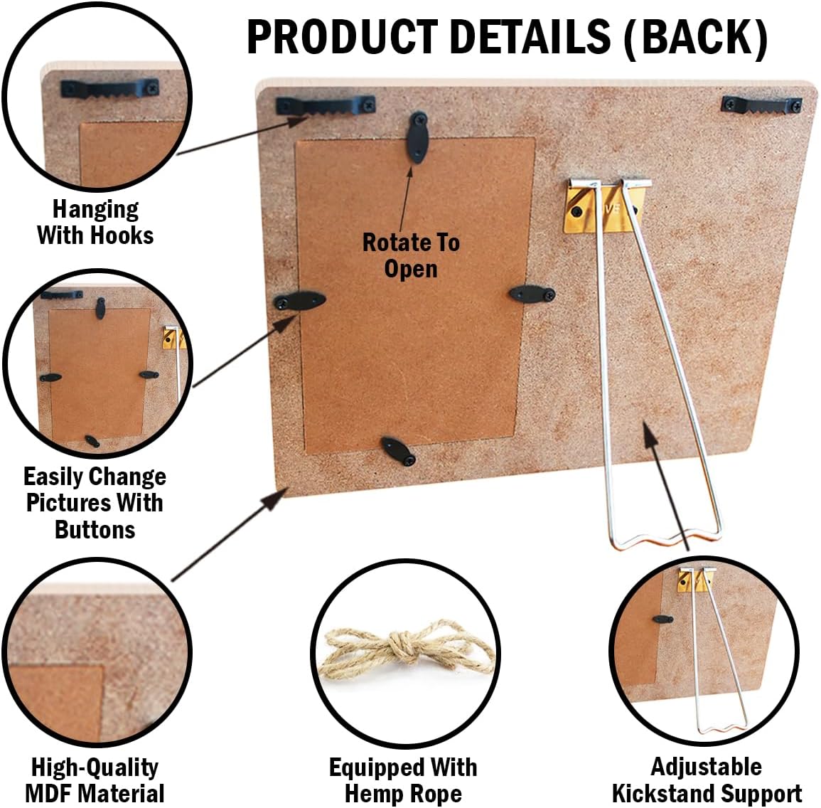 OTINGQD Daddy Picture Frame,Gifts for Dad from Daughter Son,Christmas Fathers Day Birthday Gift for Dad,Walk Beside Me Daddy Wooden Photo Frame - Image 3