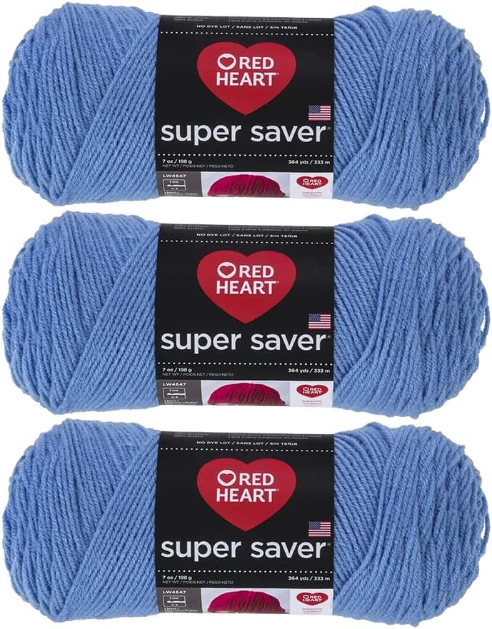 Red Heart Super Saver Yarn (3-Pack) Light Periwinkle E300-347