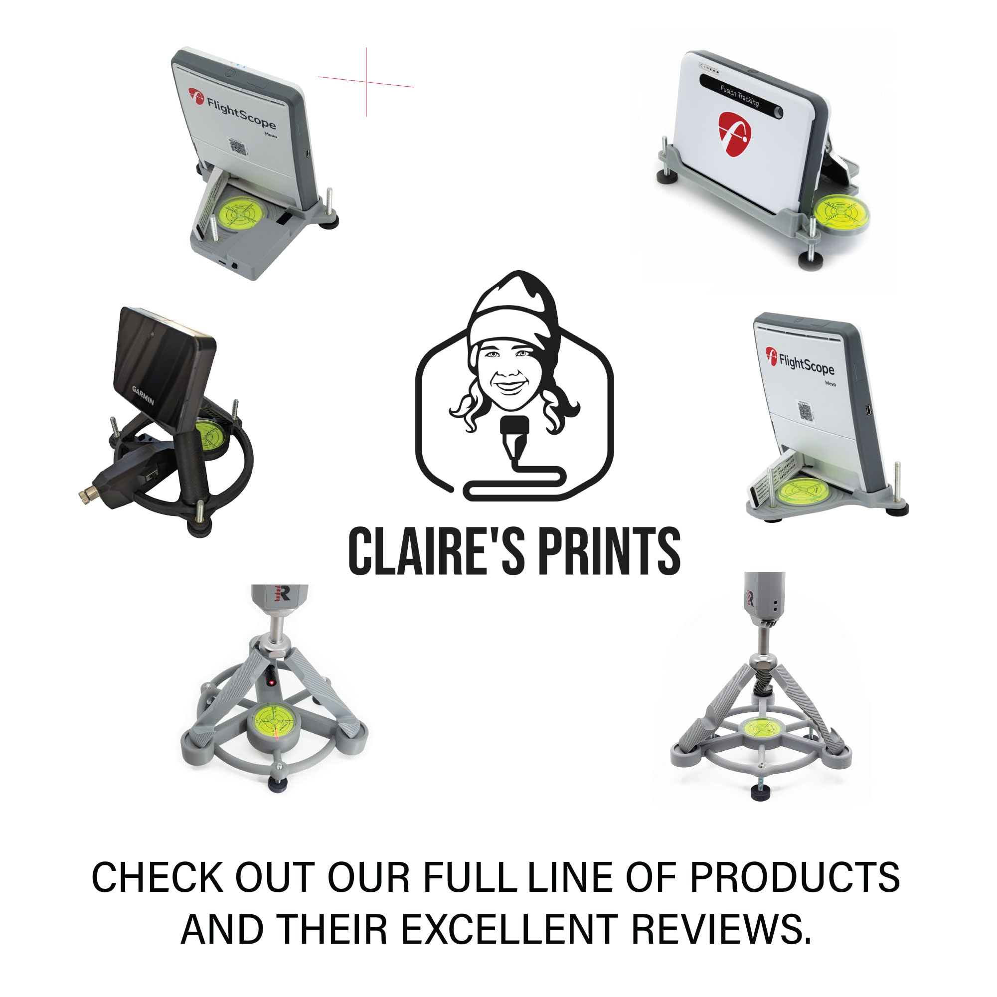 Claire's Prints Rapsodo MLM2PRO - Soporte de nivelación