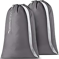 Vista 9 de Bolsa de lavandería Handy Laundry con correa de hombro - Cierre de cordón con bloqueo, material duradero, gran capacidad, costuras resistentes