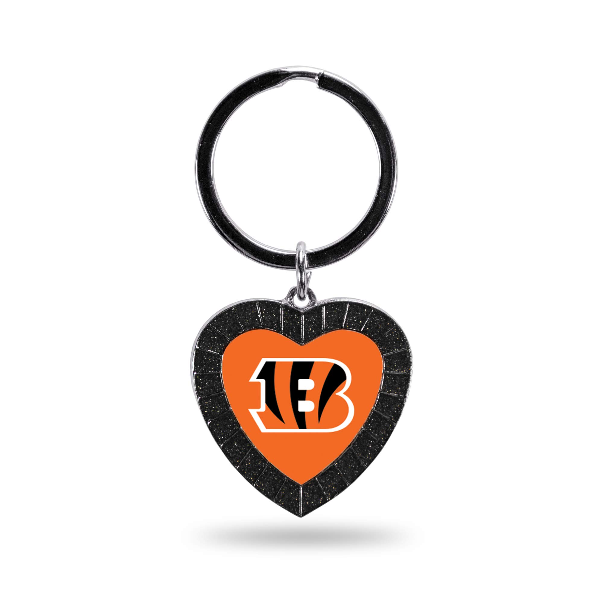Rico Industries NFL Football Rhinestone Heart Keychain - Great Accessory