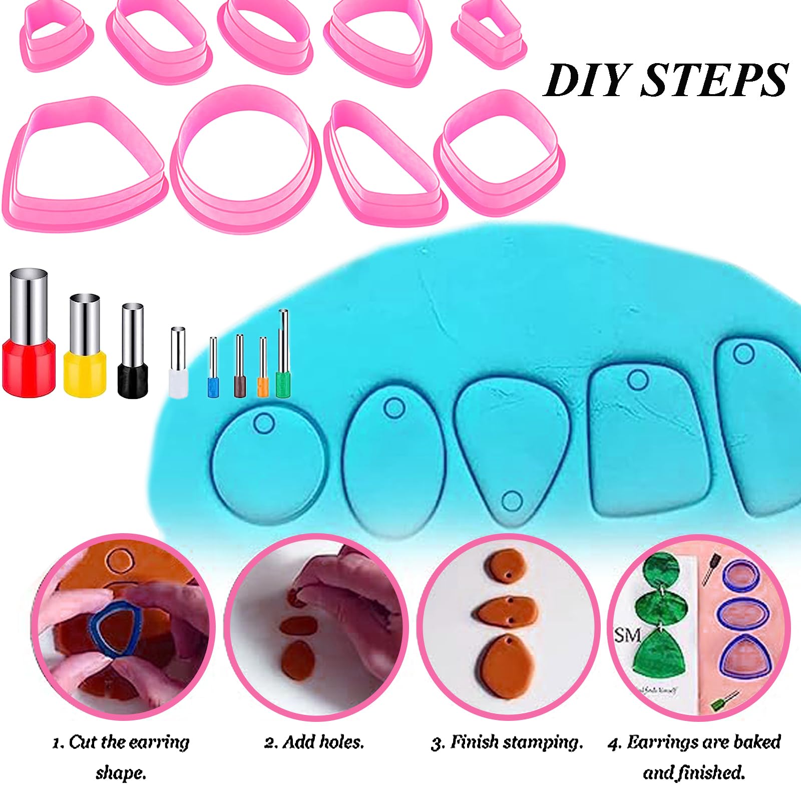 18 Emporte-Pièces En Acier Inoxydable Pour Argile Polymère - Formes Variées, Pour Bijoux, Pâte à Sucre, Biscuits