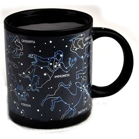 The Unemployed Philosophers Guild Heat Changing Constellation Mug - Add Coffee or Tea and 11 Constellations Appear - Comes in a Fun Gift Box