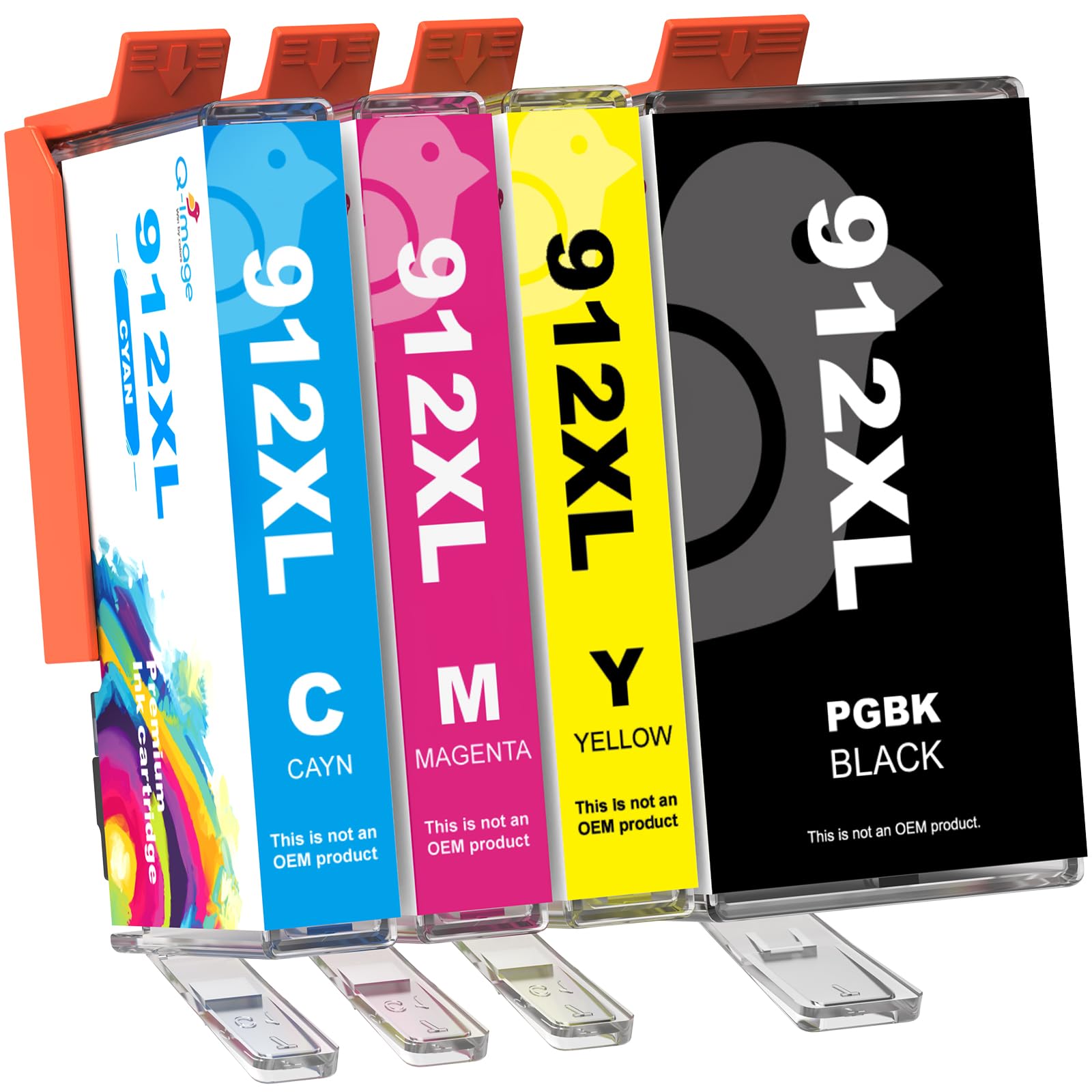 Q-image 912 912xl compatibile per HP 912 xl per OfficeJet 8012 8010 8014 8015 8017 per OfficeJet Pro 8022 8020 8023 8024 8025(4-Pack)