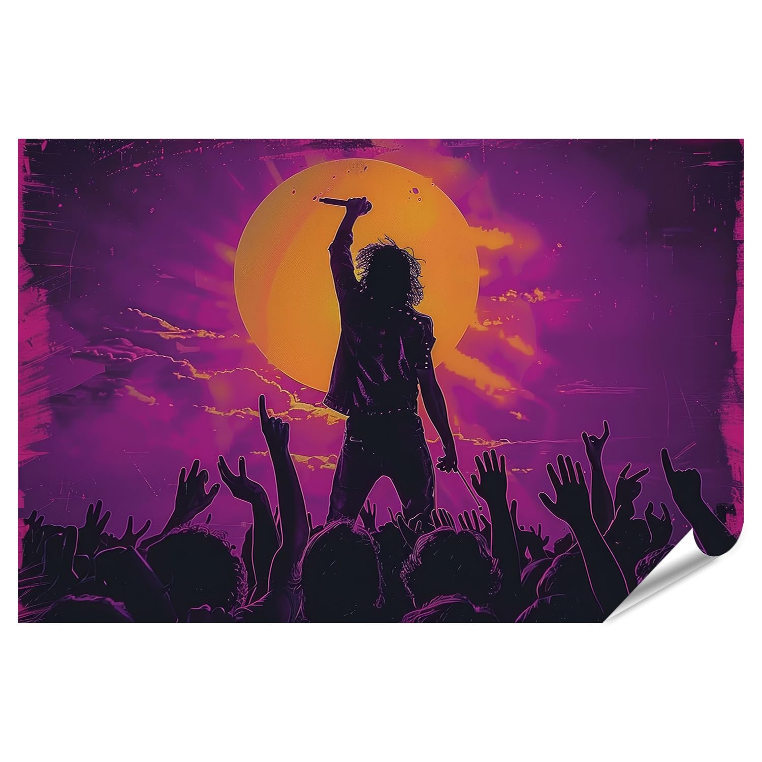 islandburner Prime Poster musica concerto, al tramonto, 130 x 90 cm