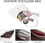 CLUCI Petit sac à épaule, pour femmes tendance avec 2 Bracelet amovible, Purse en cuir végétalien pour le corps croisé, sac à main en flap