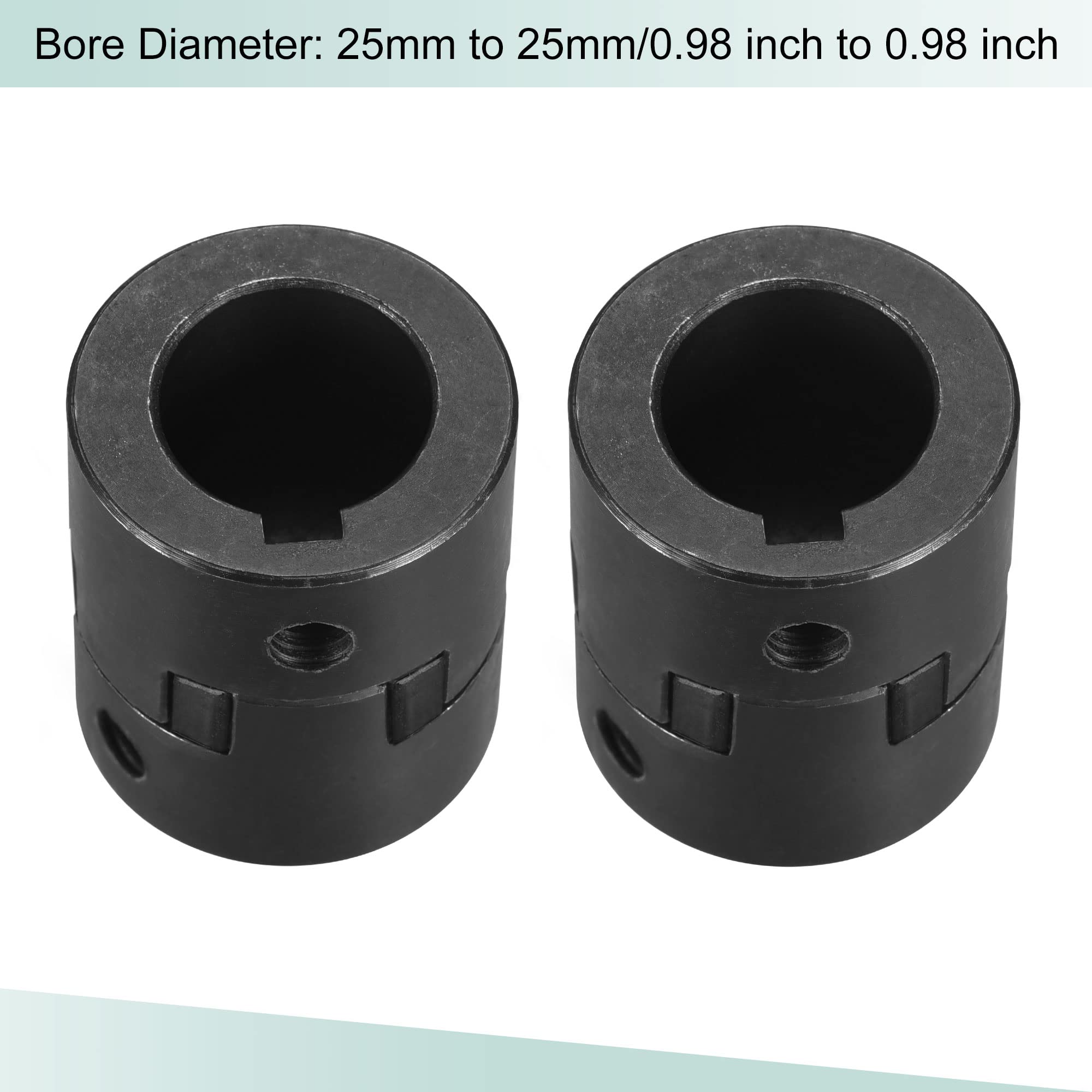 sourcing map Giunto flessibile dell'accoppiatore del motore dell'albero da 25mm a 25mm 51mm x 44mm