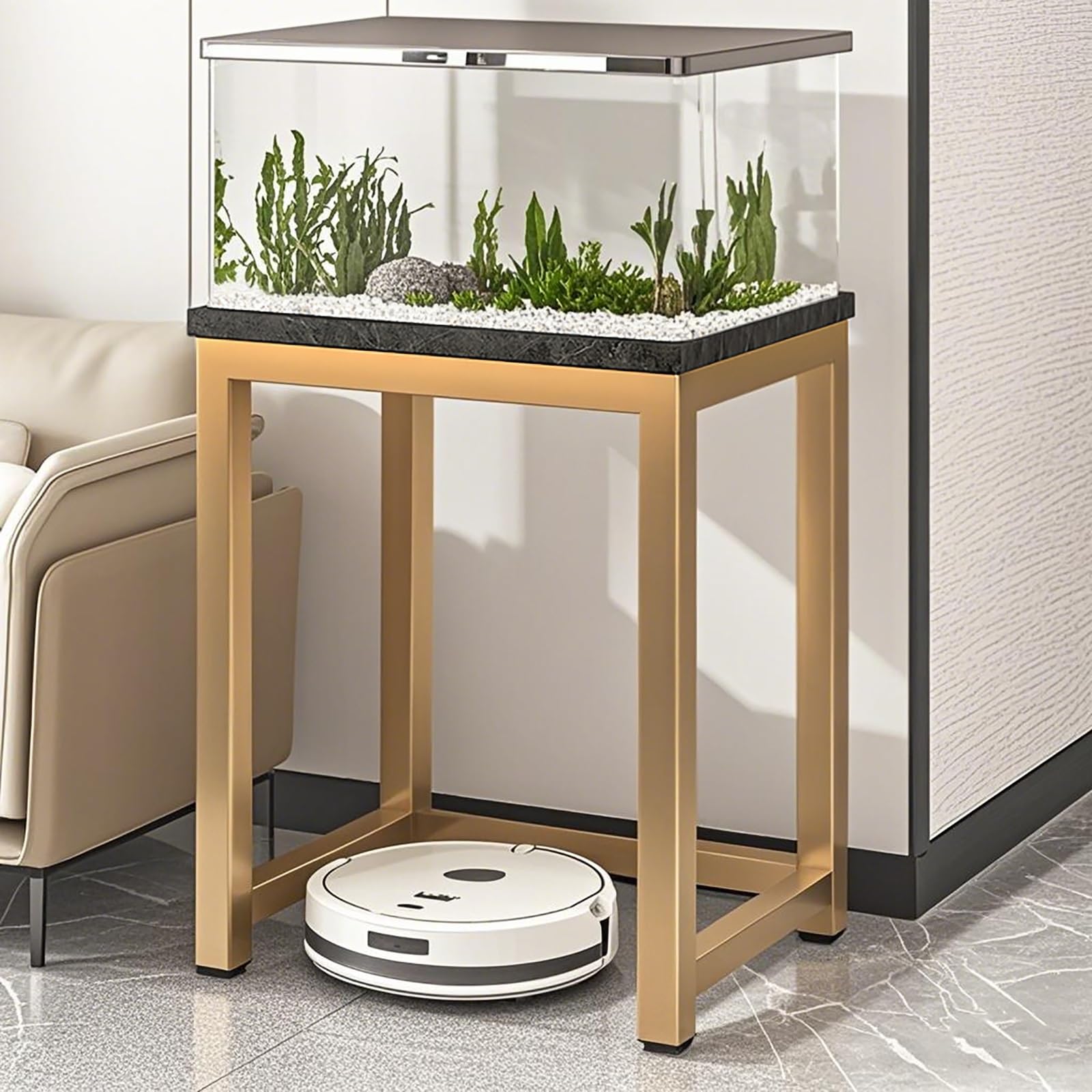 Supporto per Acquario Regolabile e Antiscivolo, capacità di carico Elevata, Facile da Montare e manutenere: Perfetto per soggiorni, Negozi, ristoranti ed espositori Acquatici.