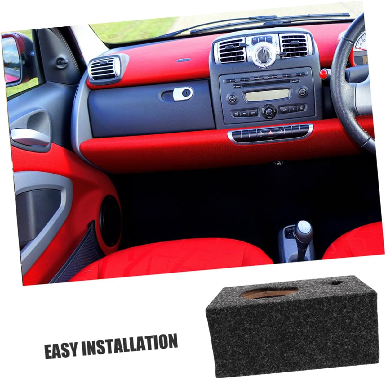 DIY Car Audio Speaker Box 6.5 Inch Universal Vehicle Subwoofer Enclosure Heavy Duty Wooden Case Carpet Cover Compatible Car Audio Systems