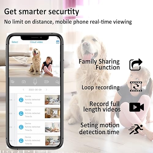 Miniatura 5 de Cámara espía mejorada 2024, cámara oculta WiFi, mini cámara de seguridad para niñera, 100 días de duración de la batería en espera, alertas de