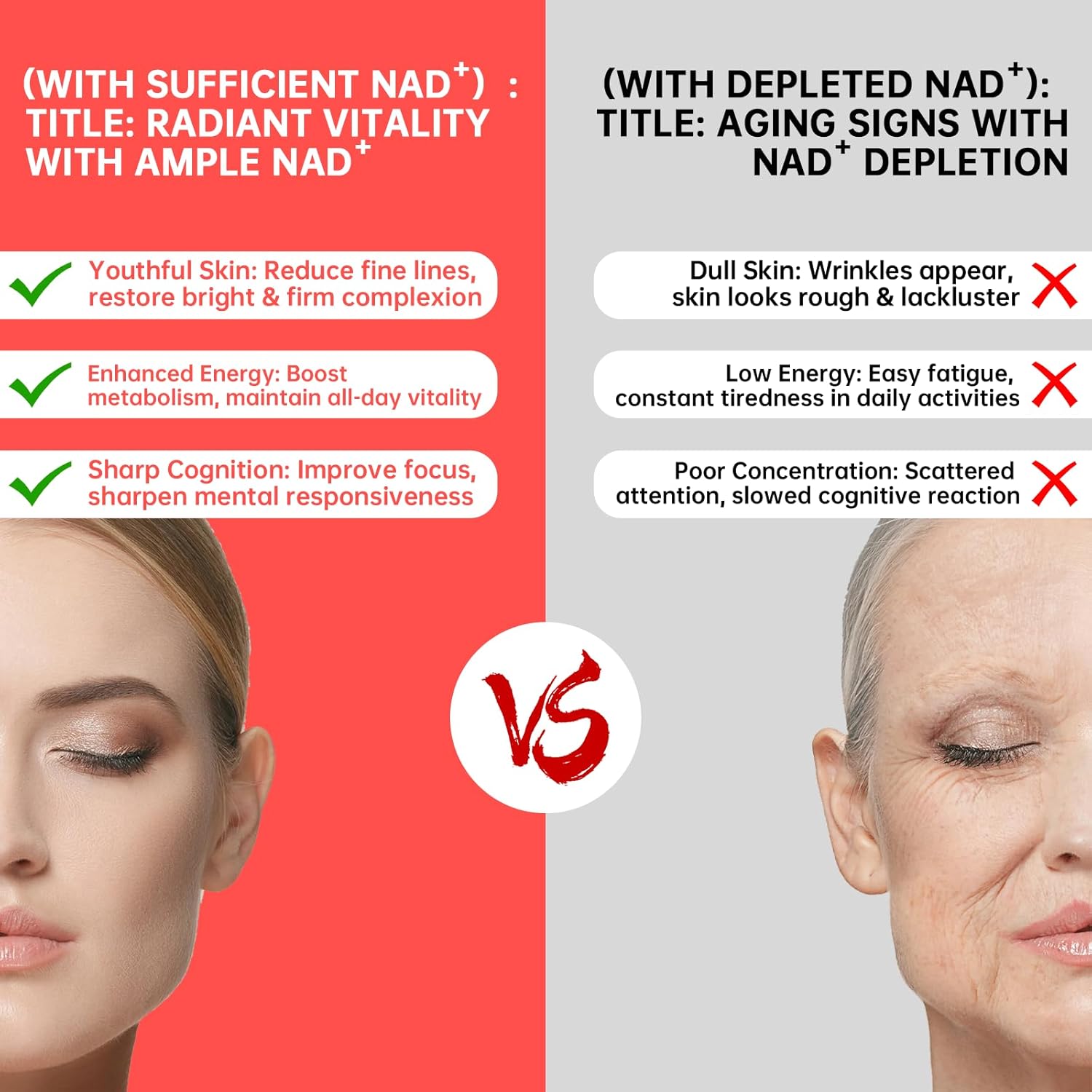 NAD⁺ Gummies Supplement for Anti-Aging, Energy & Focus Boost | Resveratrol, Nicotinamide Riboside | Strawberry Flavor, Vegan, Sugar-Free,60 Count (Pack of 1) - Image 6