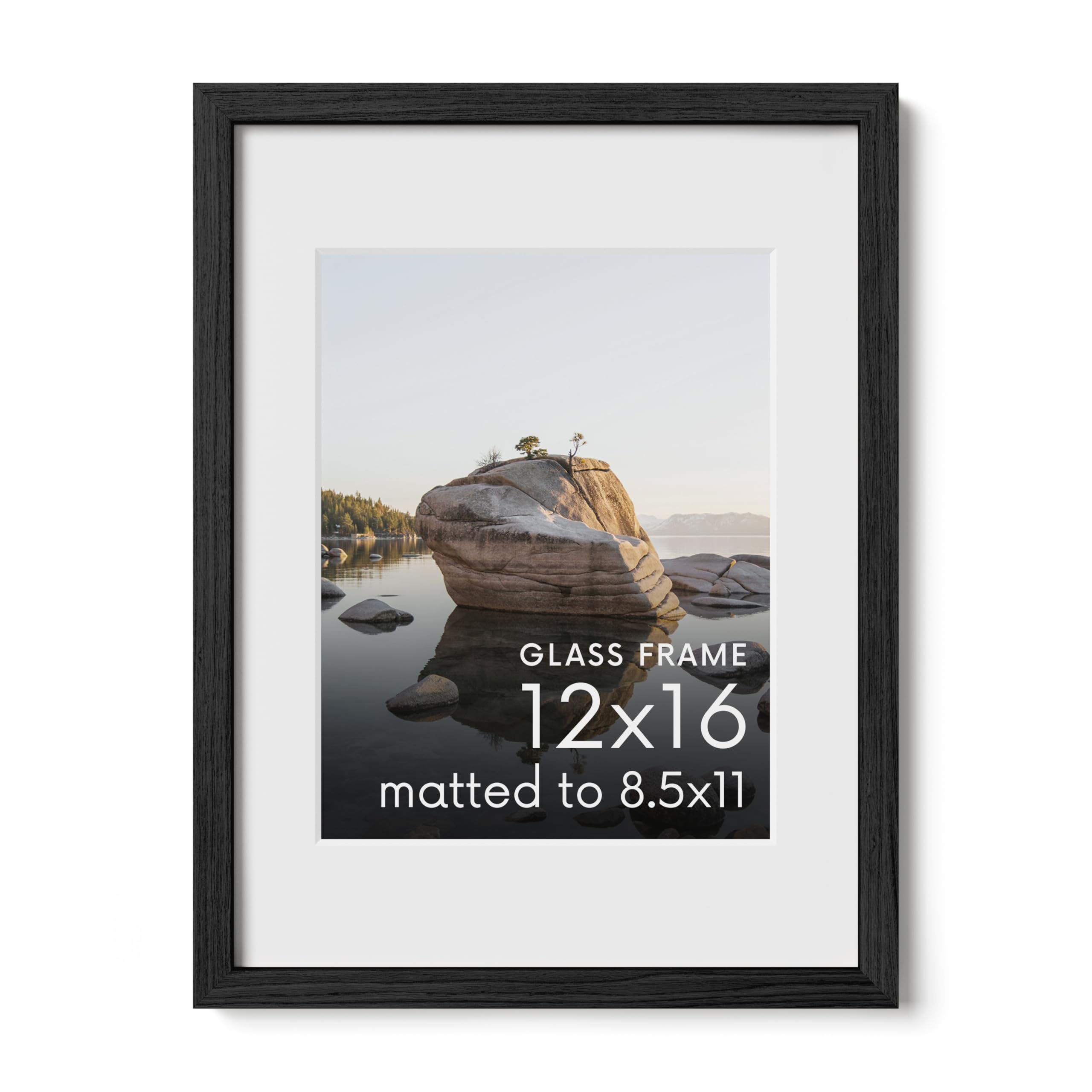 Haus and Hues 12x16 Picture Frame, Black American Oak