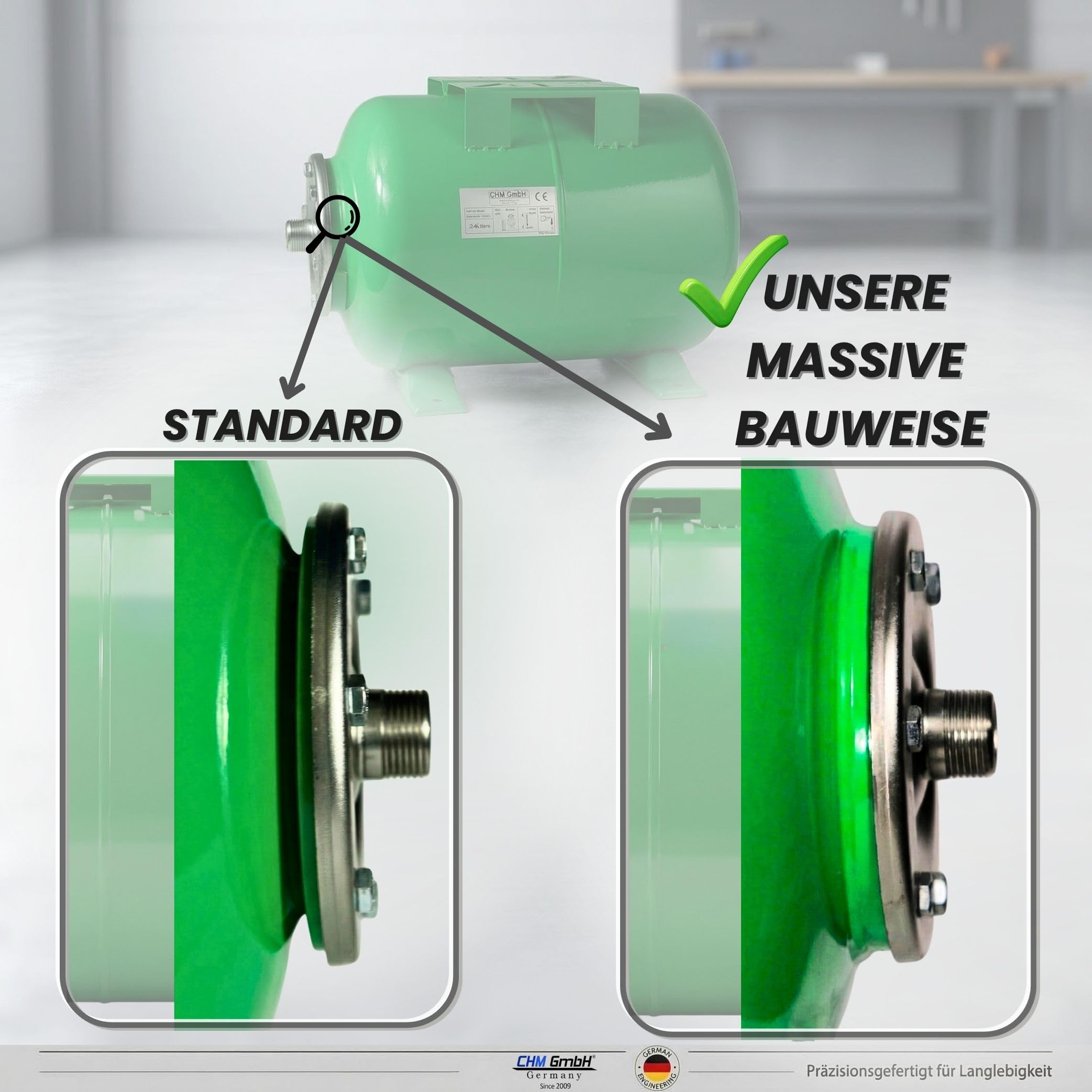 Membrankessel 100 L Druckkessel Stahltank Hauswasserwerk Druckbehälter max. 10 Bar Druck